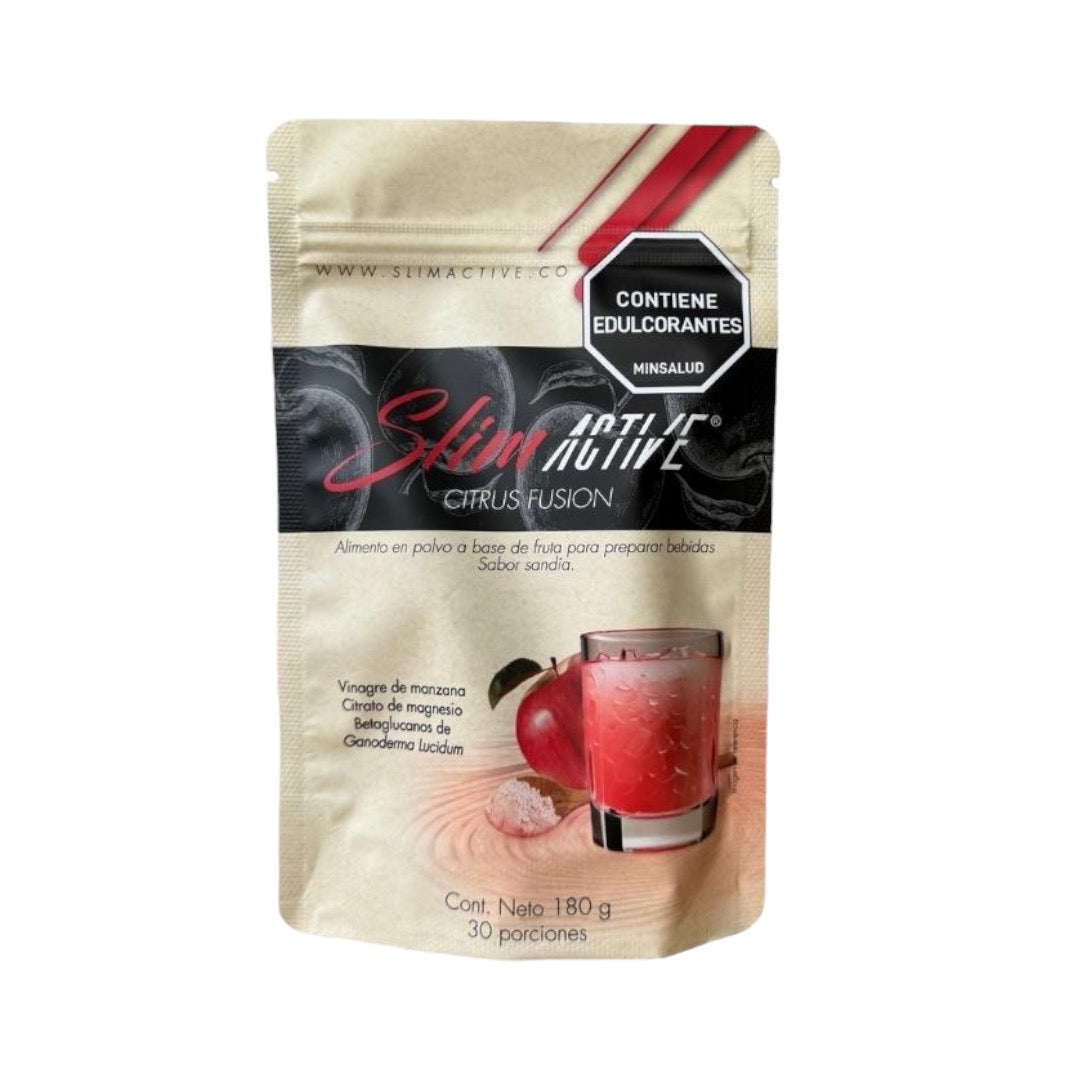Citrus Fusion con Citrato de Magnesio, vinagre de manzana y ganoderma.