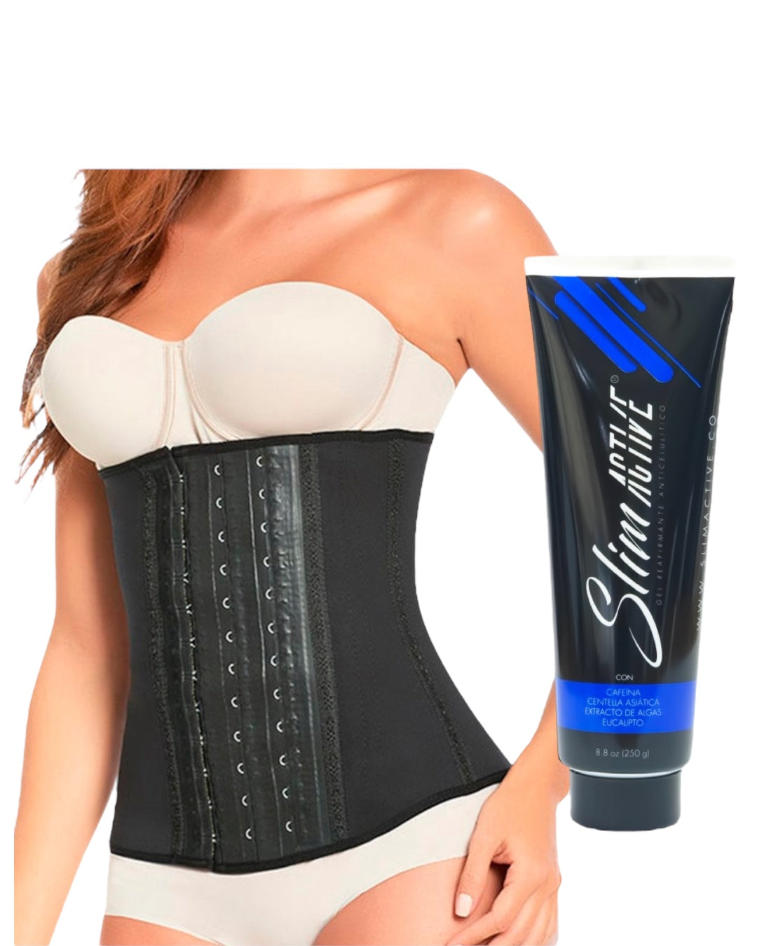 KIT 3 – Gel Frío Reafirmante Moldeador + Cinturilla Látex