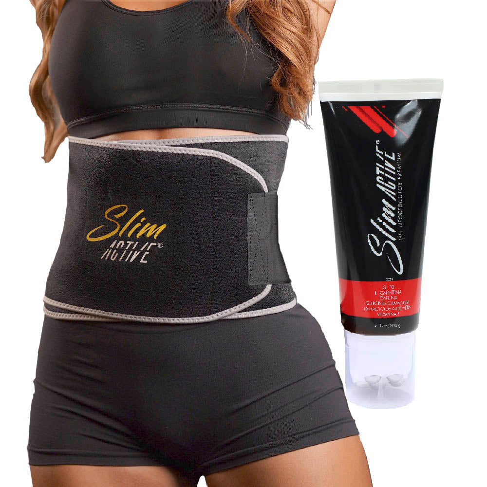 KIT 7 – Faja Térmica abdomen tradional + Gel Triple Acción con balines de acero